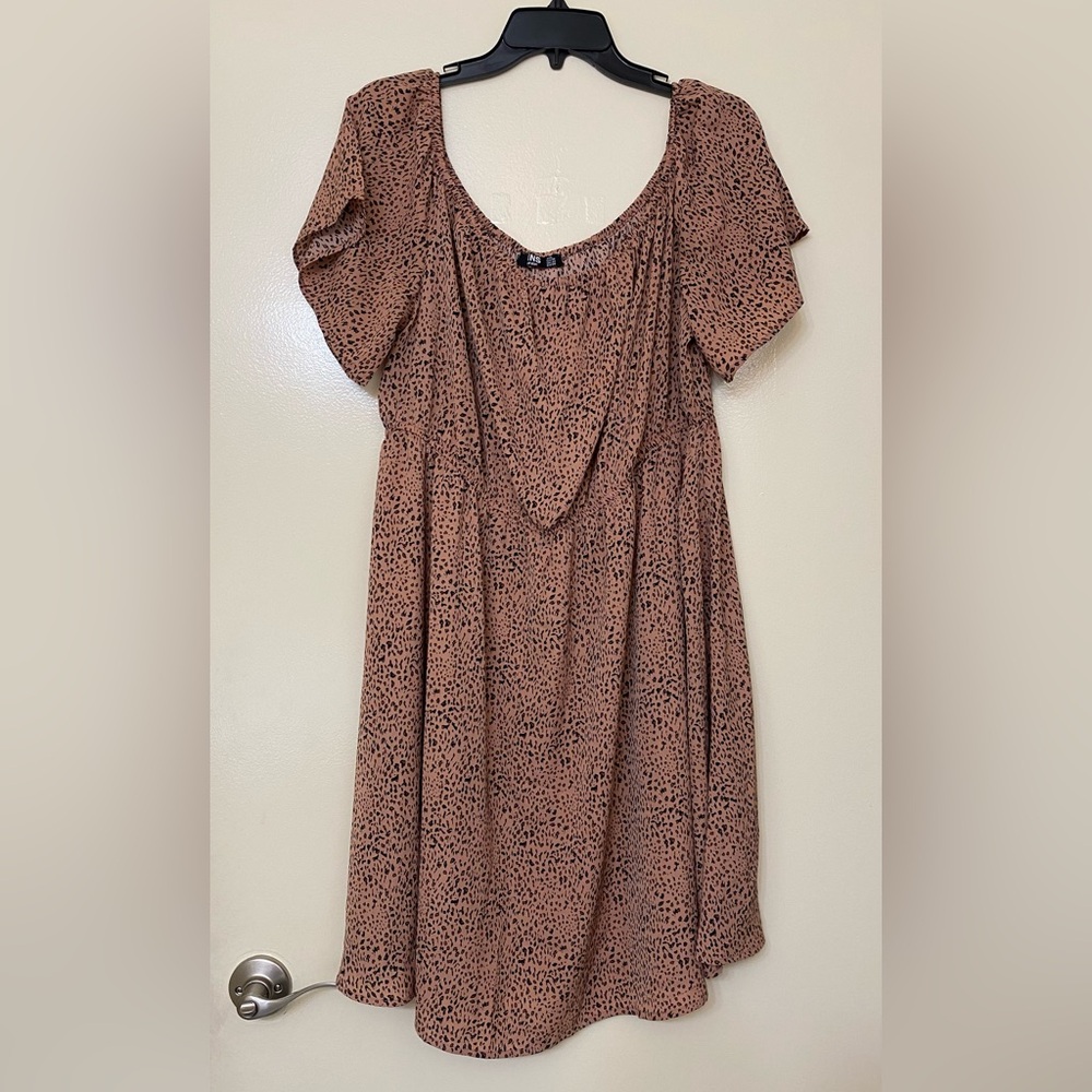 Off the Shoulder Animal Print dress